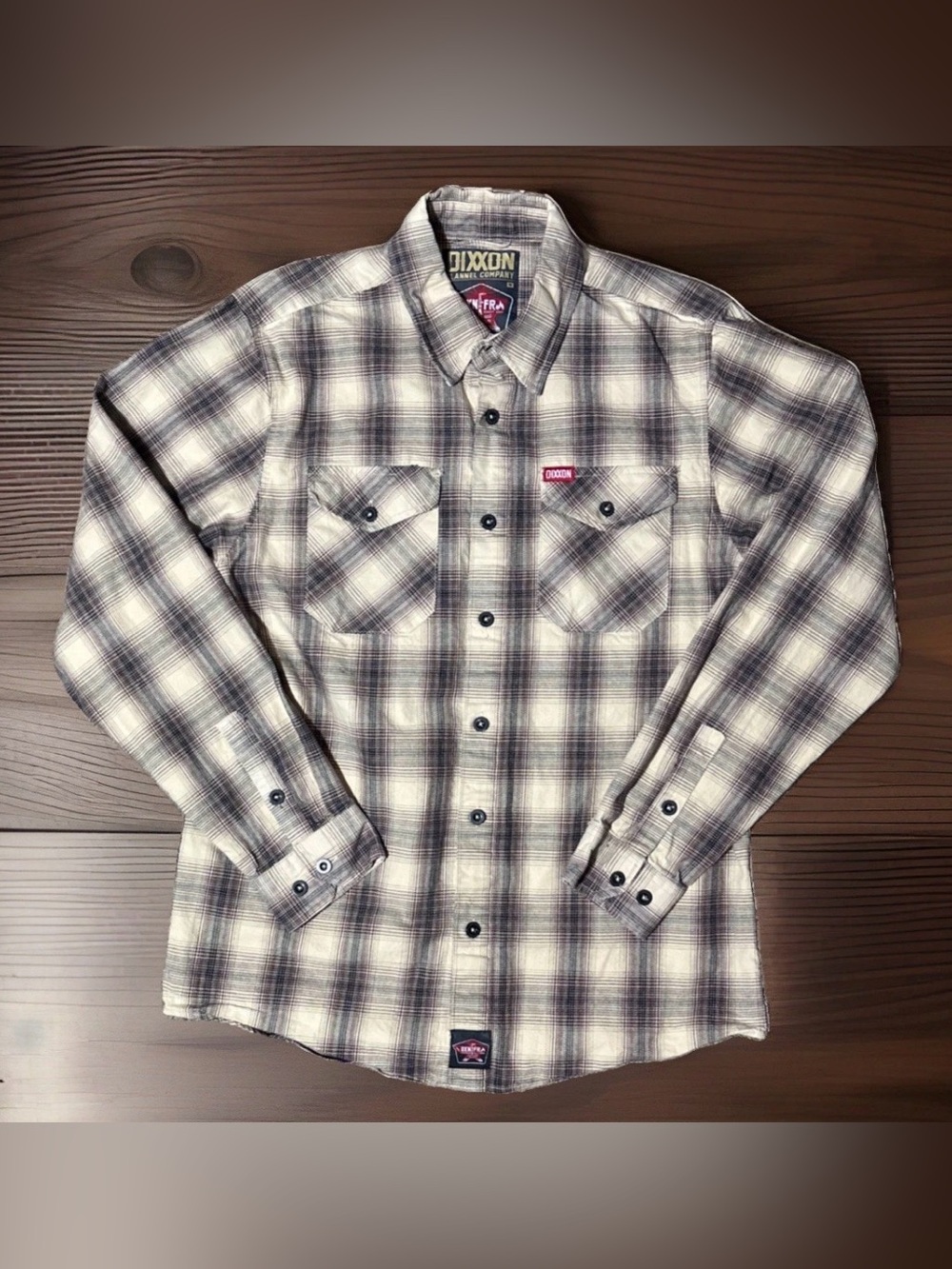 DIXXON Journeyman FR Flannel Men’s Size M Work Shirt Long Sleeve Blue Collar